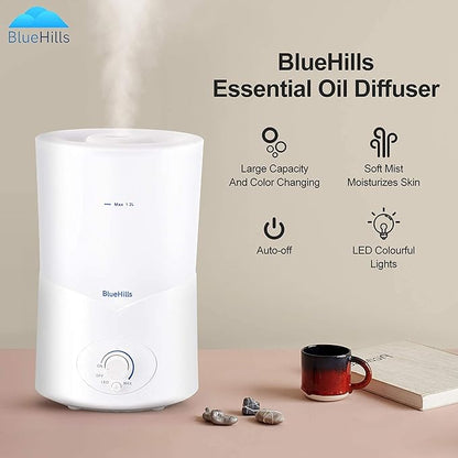BlueHills Large 1000 ML XL Essential Oil Diffuser White Aromatherapy Humidifier