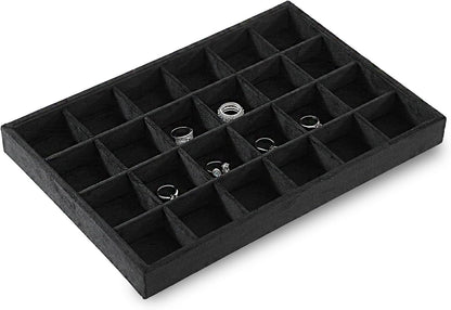 Earring Storage Organizer, Velvet Drawer Jewelry Organizer,Premium Earring Jewelry Box,Luxury Rock Storage,Black Jewelry Tray