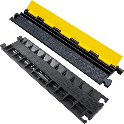 OranLite Heavy-Duty Rubber Cable Protector Ramp, Floor Cable Wire Cord Cover