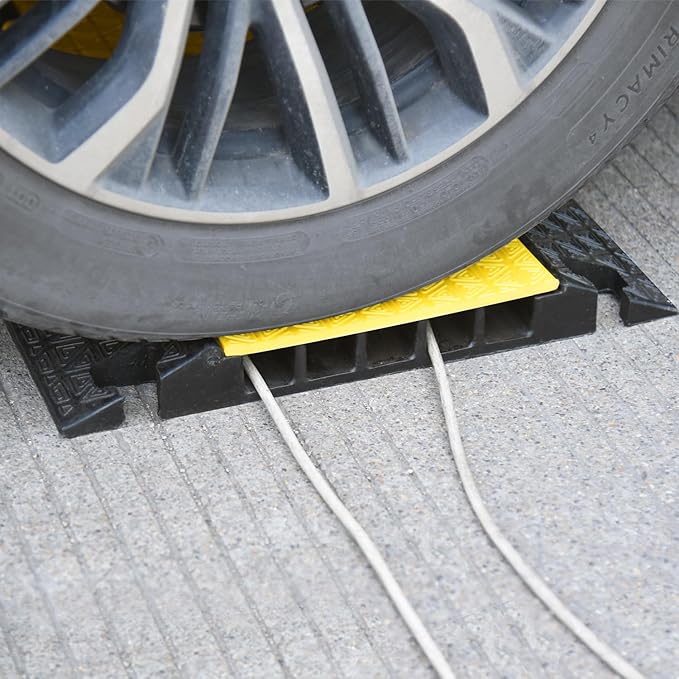 OranLite Rubber Cable Protector Ramp, Heavy Floor Cable Wire Cord Cover Speed
