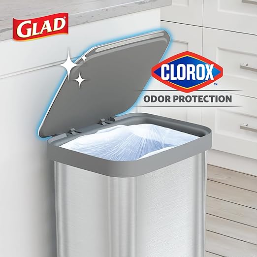 Glad Stainless Steel Step Trash Can, Series 2
