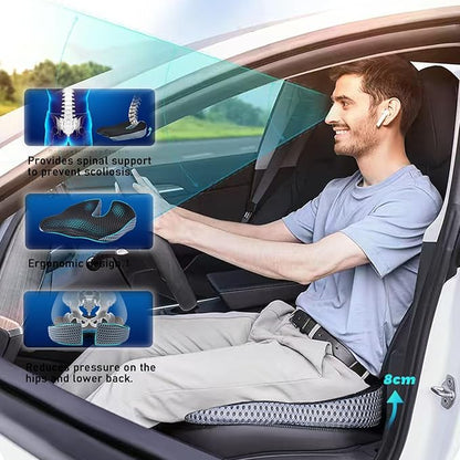 Car Wedge Seat Cushion Memory Foam Coccyx Orthopedic Seat Pillow for Office Chairs, Wheelchair, Kitchen Chairs, Recliner, Car Seats