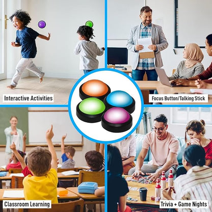 Teacher's Choice Light Up Game Buzzer System, Displays The Winning Player Loud