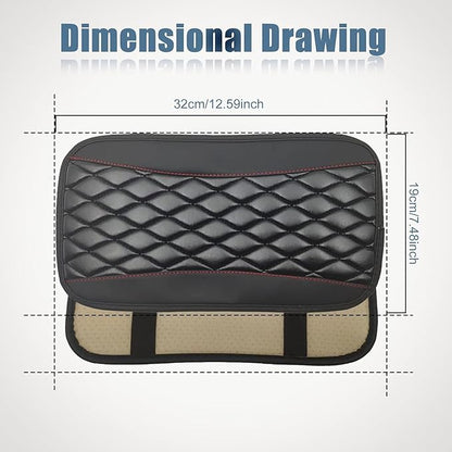 Leather Car Center Console Armrest Pad for Toyota Tacoma 2005-2023, Auto Armrest Cushion, Waterproof Seat Box Cover Protector, Vehicle Interior Decor Accessories, Blue