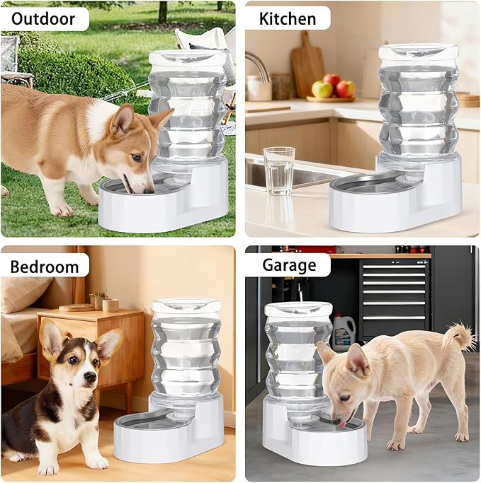 RIZZARI Automatic Gravity Pet Dispenser: 6.5L Large Capacity -No Power Needed
