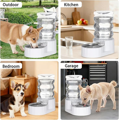 RIZZARI Automatic Gravity Pet Dispenser: 6.5L Large Capacity -No Power Needed