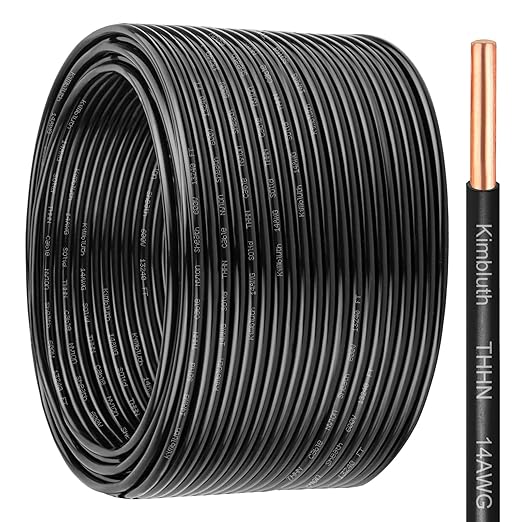 THHN Wire 14 Gauge 200 FT OFC Electrical Wire, 14 AWG Solid Copper Wire Rated