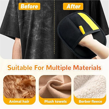 Lobuobi Pet Hair Removal Glove for Cats & Dogs, Electrostatic Gloves Pet Hair, Cat Grooming Gloves for Hairs Removal, for Couch, Clothes, Car, Carpet, Bed, Furniture (2Pcs)