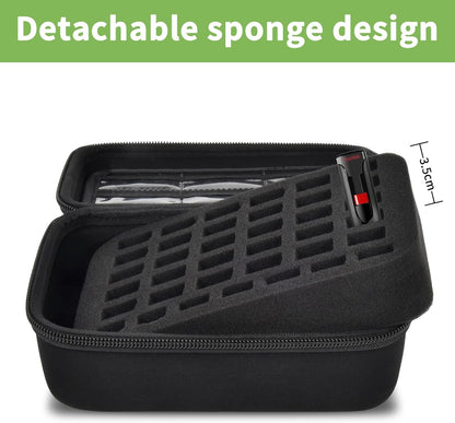 USB Flash Drive Case, SD Card/Memory Stick Pouch for SanDisk, for Samsung, for Netac, for Maspen/for SamData Thumb Drives, Hard Shell Protective Storage Organizer with Sponge- Box Only- Black