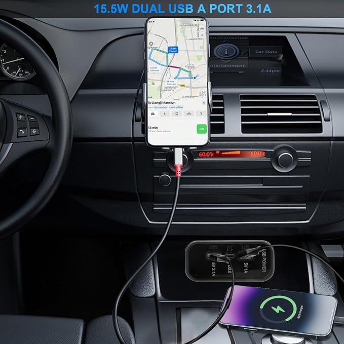 4PCS 3 Ports 12V RV USB Outlet 45.5W, PD3.0 Type-C Quick Charge & Dual A Port 3.1A Panel Wall Mount, Automotive Car Socket Charger Adapter for RV Marine Boat Bus ATV Motorcycle Truck