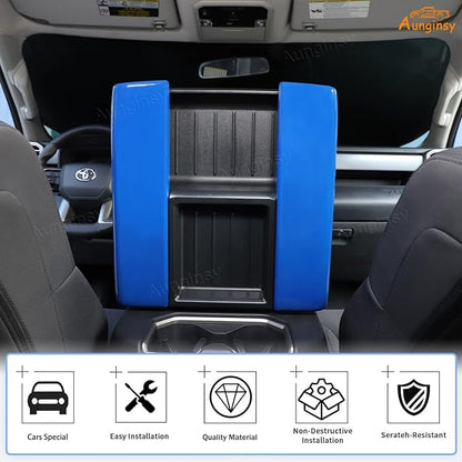 Car Center Console Armrest Protector Cover Compatible with Toyota Tundra 2022+ & Sequoia 2023+, Central Armrest Seat Storage Box Cover Cushion Lid Protector Pad Waterproof Anti-Scratch ABS Accessories