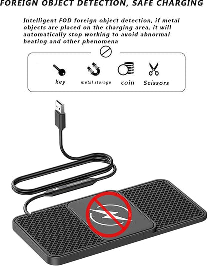 Car Wireless Phone Charger for BMW X2 X2M F39 18i 18d 20i 20d M35i 25d 25e, Non-Slip Fast Inductive Chargers Charging Pad Type-C Fastcharger Auto Electronic Accessories