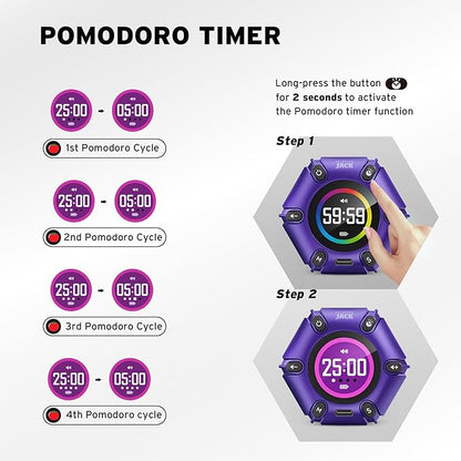 Printers Jack, Productivity Cube Timer, Visual Pomodoro Timer, Mute & Vibration