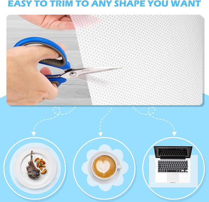 Drawer Liners, Waterproof Shelf Liner, Anti-Slip Non-Adhesive BPA Free Kitchen Cupboard Cabinet Liner Refridge Fridge Mats Sink Protector Strong Durable for Home (Clear/11.8in x 10Ft)