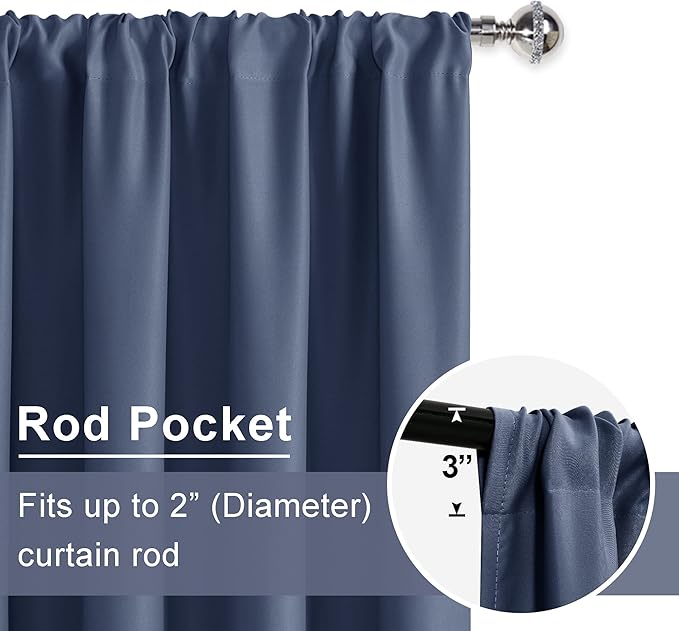 JIUZHEN Blackout Curtains for Bedroom