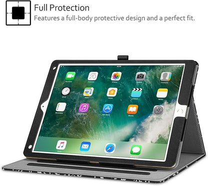 Fintie Multi-Angle Case, 2017/2015 iPad Pro 12.9 inch (Old Model) 1st & 2nd Gen Case - [Corner Protection] Folio Stand Cover with Pencil Holder & Pocket, Auto Wake/Sleep, Composition B