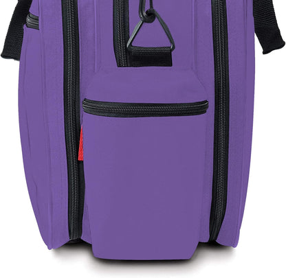 ASA TECHMED Nursing Bag with Compartments – Durable Medical Equipment Shoulder Bag for Nurses, Physicians, EMTs, Multi-Pocket, Nylon Reinforced, Adjustable Straps (Purple)