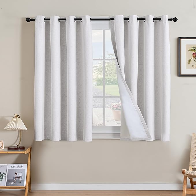 H.VERSAILTEX Linen Curtains 100% Blackout Curtains