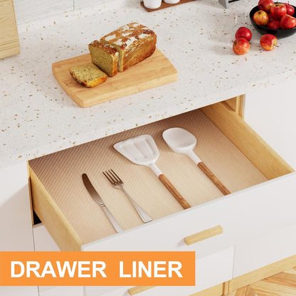Shelf Liners for Kitchen Cabinets Clear - 30 Inch Wide x 20 FT Long Large Waterproof Under Sink Mat - Translucent Non-Adhesive Easy to Cut Protector Drawer Mat for Pantry Refrigerator