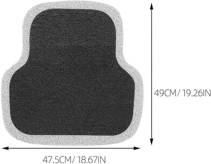 Universal 2pcs Car Floor Mats Rear Seat Non-Slip Sturdy Automotive Foot Mats with White Edge, Wear-Resistant Carpet Liners for SUV Truck Interior Protection
