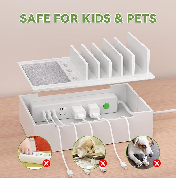 Pezin & Hulin Bamboo Charging Station, Electronic Devices Organizer