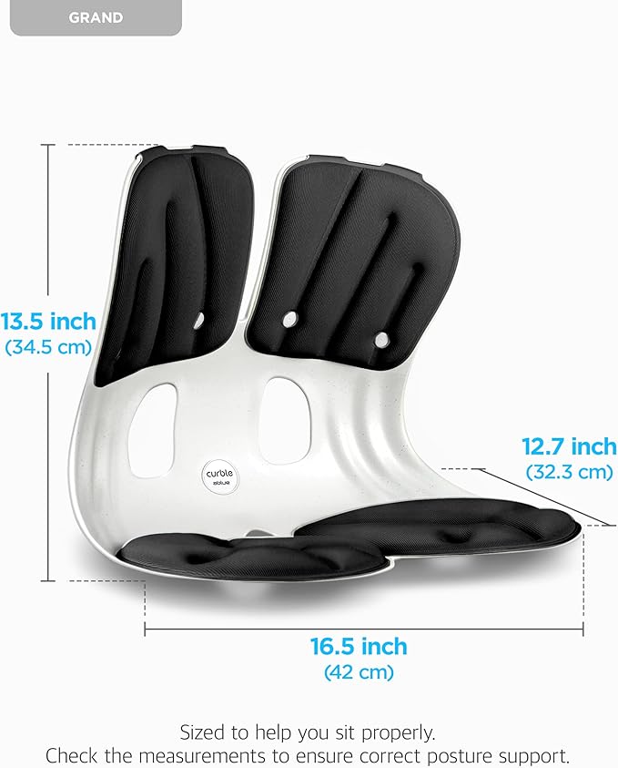 Curble GRAND 2PACK – Ergonomic Chair Back Support, Lumbar Support