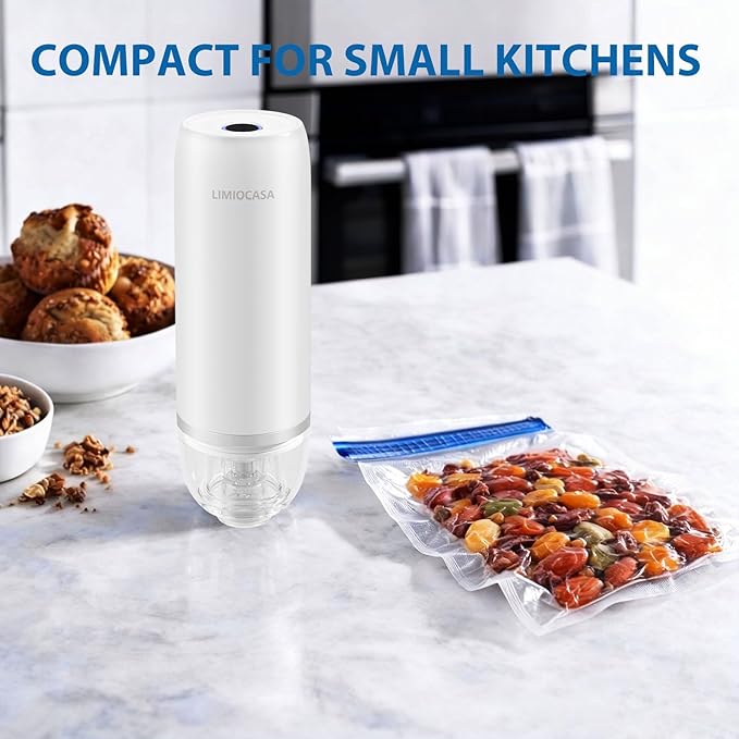Handheld Vacuum Sealer for Food Storage, Cordless Mini Vacuum Pump