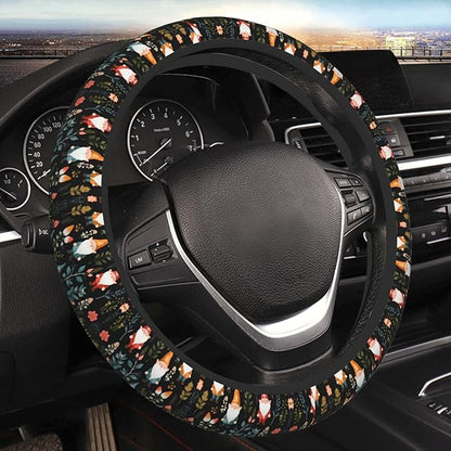 Nordic Gnomes Car Steering Wheel Cover, 15 Inch Steering Wheel Cover Stylish Decor for Most Cars