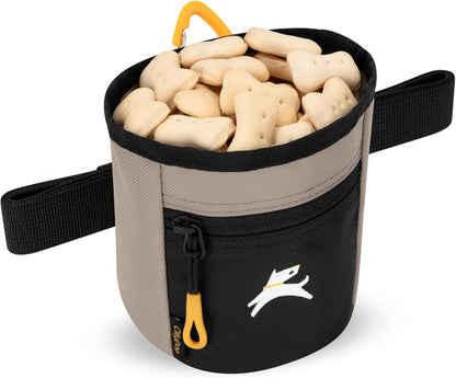 OllyDog Goodie Treat Bag, Dog Treat Pouch, Waist Belt Clip for Hands-Free Training, Magnetic Closure, Dog Training and Behavior Aids, Three Ways to Wear (Portabella)