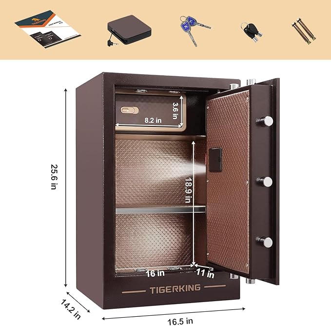 TIGERKING Large Heavy Duty Safe Box, 3.47 Cuft Digital Security Home Safe