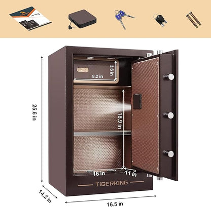 TIGERKING Large Heavy Duty Safe Box, 3.47 Cuft Digital Security Home Safe