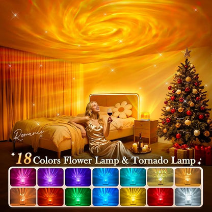Galaxy Projector for Bedroom, 18-Color Solar System Kids Night Light Projector
