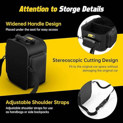 MIKKUPPA Under Seat Storage - Compatible with 2007-2024 Jeep Wrangler JK JL JLU Sports Rubicon Gladiator JT - Portable Rear Under Seat Storage Organizer Tool Kit