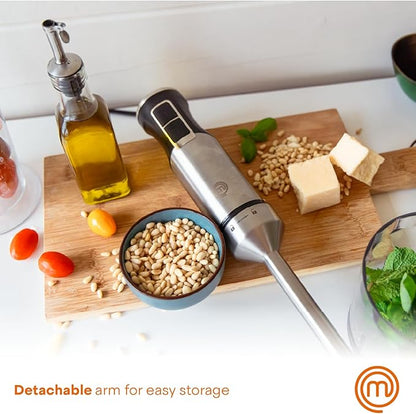 MasterChef Immersion Blender Handheld, Stainless Steel Hand Held Blending Stick