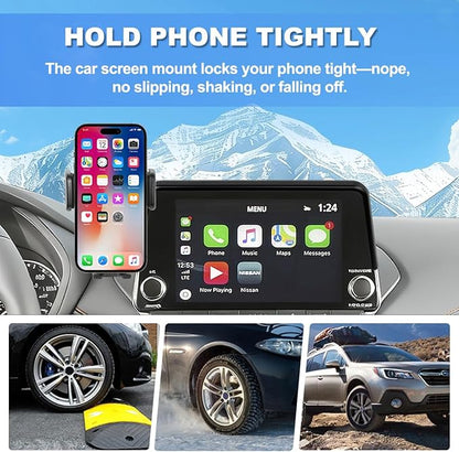 Car Phone Holder Fit for 2021-2025 Nissan Rogue / 2019-2025 Altima / 2020-2025 Sentra Accessories Phone Mount 8-inch Screen Fixed Clip, Cell Phone Automobile Cradles Hands-Free 360 Degree Rotation