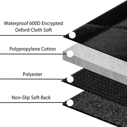 Femuar Dog Car Seat Cover, Waterproof Nonslip Pet Seat Cover for Back Seat with Storage Pockets Mesh Visual Window, Heavy Duty Scratchproof Pet Dog Seat Cover Hammock for Cars Trucks and SUVs