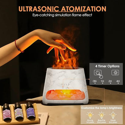 SALKING 2-in-1 Ultrasonic Essential Oil Diffuser & Himalayan Salt Lamp