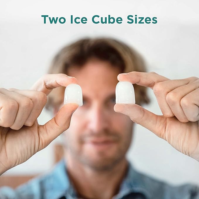 Silonn Ice Makers Countertop, 9 Cubes Ready in 6 Mins, Self-Cleaning Ice Machine