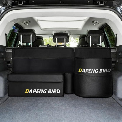 Deluxe Car Trunk Organizer For SUV, Backseat Hanging Large Storage With Collapsible And Multiple Pockets For Storage Car Trunk Storage Box Sturdy Space Saver Frees Trunk -Internal waterproofing