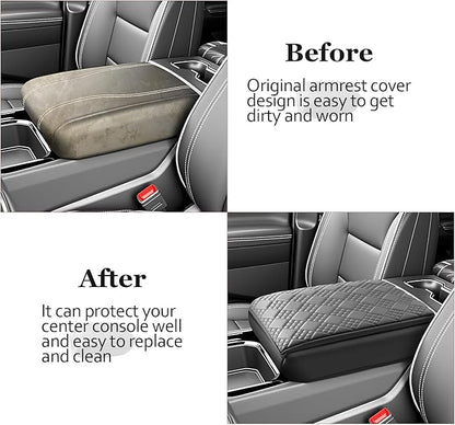 SKTU 2024 2025 2026 Chevy Silverado EV Center Console Cover Silverado EV Armrest Cover Silverado EV Console Pad [Durable, Soft] 2024 2025 2026 Chevy Silverado EV Accessories Console Cushion (Thicken)