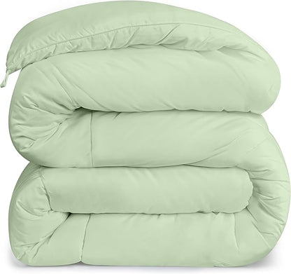 Utopia Bedding Comforters Queen Size, All Season Duvet Insert, Down Alternative Box Stitched Bed Comforter with Corner Tabs, Machine Washable (Sage Green)