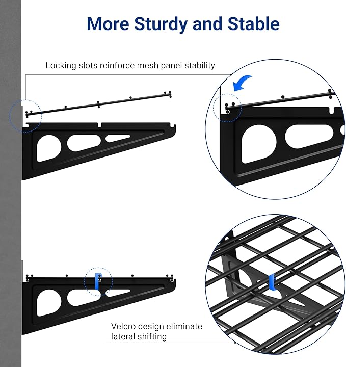 FLEXIMOUNTS 2-Pack 1x4ft 12-inch-by-48-inch Wall Shelf Garage Storage Rack Wall