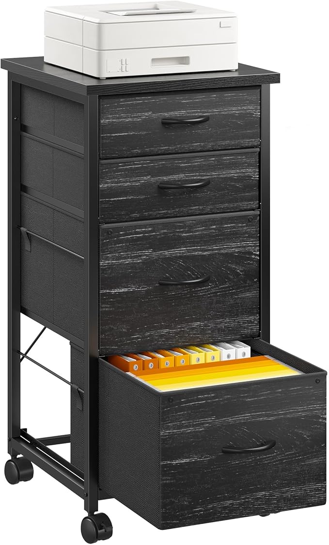4 Drawers Mobile File Cabinet Vertical Filing Cabinet