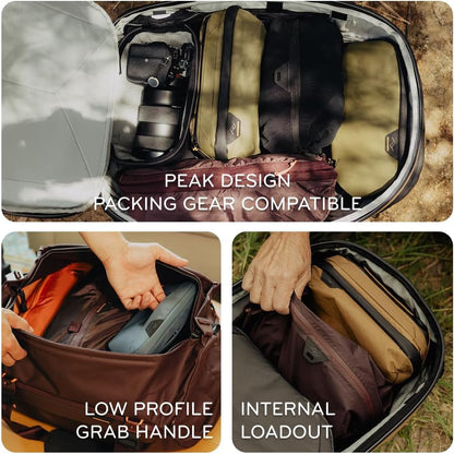 Peak Design Small Wash Pouch, Ocean, Weatherproof Travel Toiletry Bag, Upright or Hanging with Pockets, Magnetic Toothbrush Pocket, Wide UltraZip Opening, Toiletry Bag for Men and Women