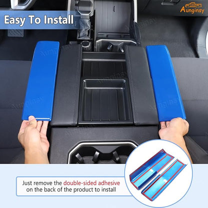 Car Center Console Armrest Protector Cover Compatible with Toyota Tundra 2022+ & Sequoia 2023+, Central Armrest Seat Storage Box Cover Cushion Lid Protector Pad Waterproof Anti-Scratch ABS Accessories