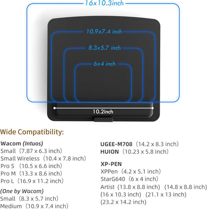 Adjustable Graphics Tablet Holder for Desk - Foldable Portable Stand Compatible with Fire HD, Samsung Galaxy Tab, Wacom, XP-Pen and More - Fit 7-23.8 inches