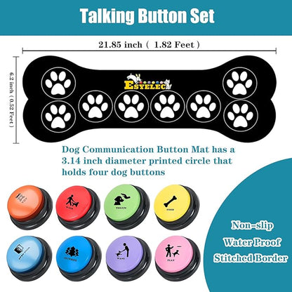 Dog Buttons for Communication Starter Pack 8 Dog Talking Button Set, 30s Voice