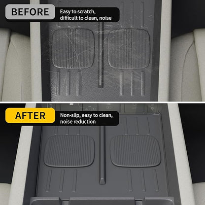Center Console Mat Compatible with 2024-2025 Hyundai Santa Fe Interior Wireless Charging Mat Center Console Anti-Slip Protector Pad Silicone for 2024 Santa Fe Accessories