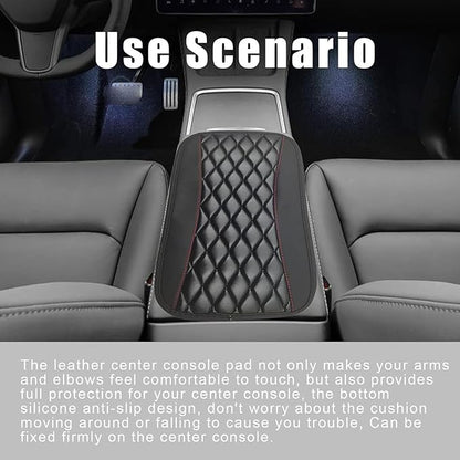 Leather Car Center Console Armrest Pad for Toyota Tacoma 2005-2023, Auto Armrest Cushion, Waterproof Seat Box Cover Protector, Vehicle Interior Decor Accessories, Blue