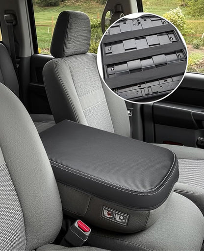 INTGET Center Console Cover for 2002-2012 Dodge Ram 1500 2500 3500 Accessories Interior Middle Armrest Arm Rest ST, SLT, Laramie, Sport, TRX4 Cushion Pad Protector(Fit for Jump Seat Console)